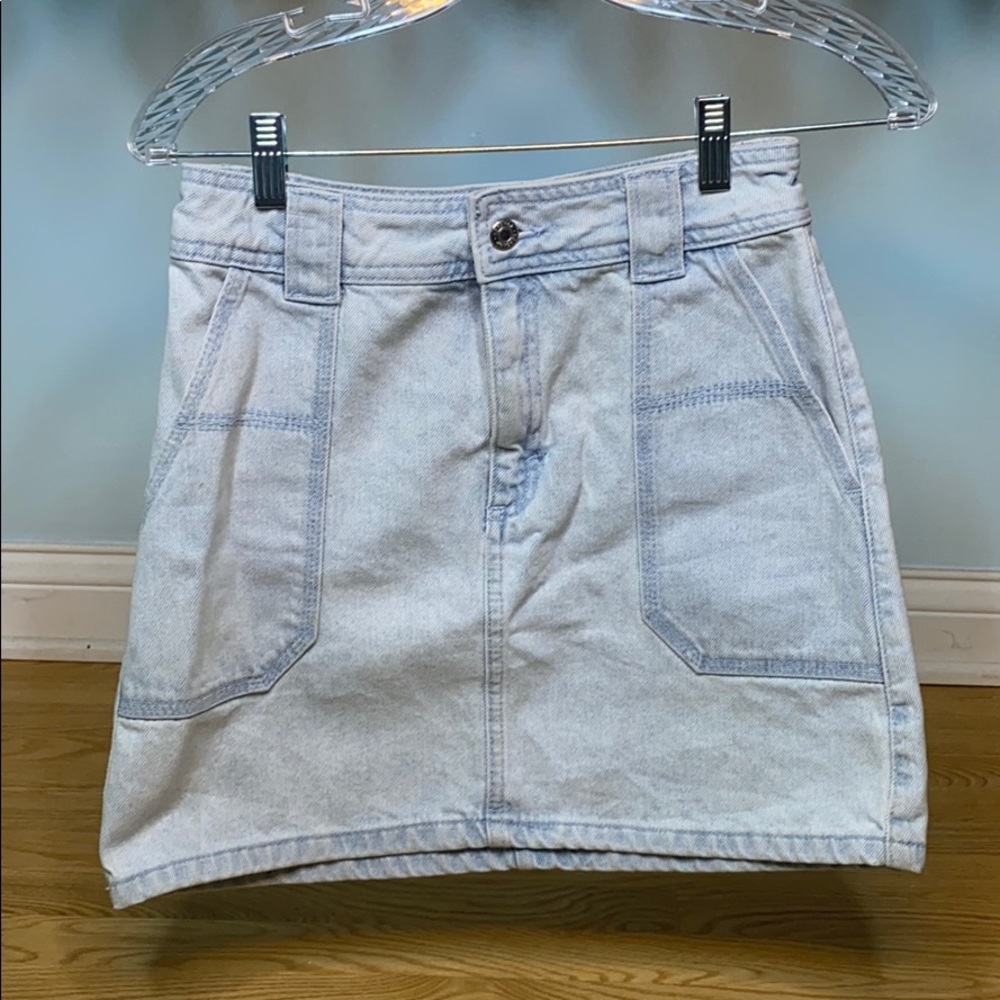 Topshop Light Blue Denim Skirt